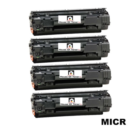 Compatible Toner Cartridge Replacement For HP CB435A (35A) Black (1.5K YLD) W/MICR (4-Pack)
