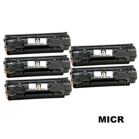 Compatible Toner Cartridge Replacement For HP CB435A (35A) Black (1.5K YLD) W/MICR (5-Pack)