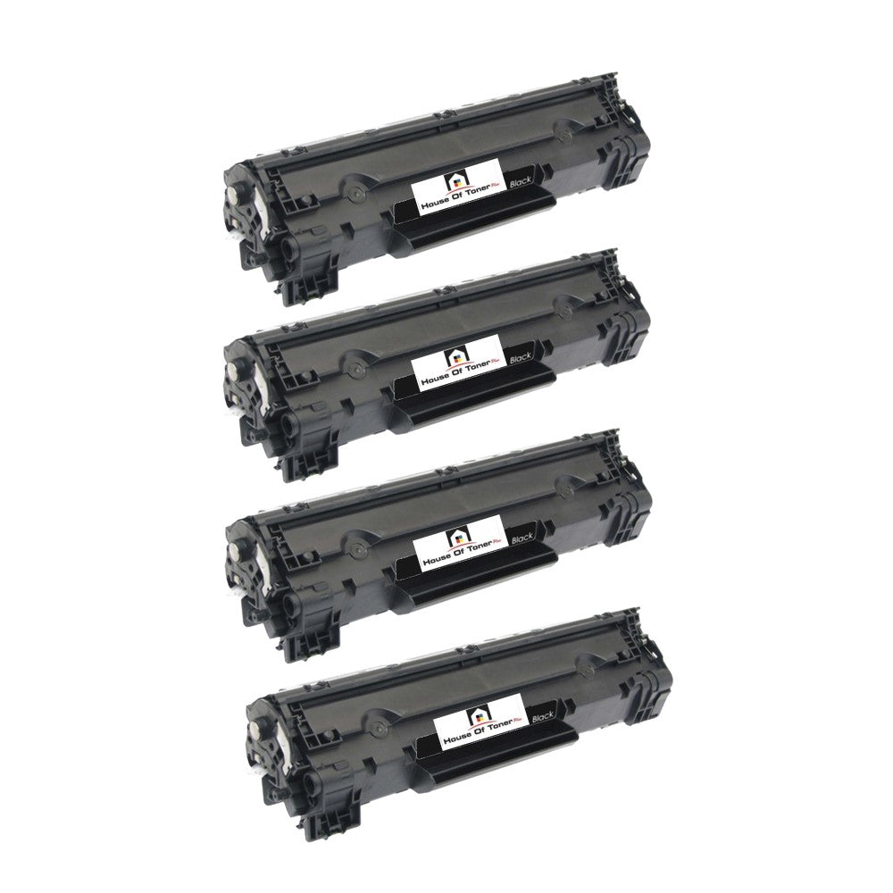 Compatible Toner Cartridge Replacement for HP CB436AJ (36A) Jumbo BK (2K YLD) 4-Pack