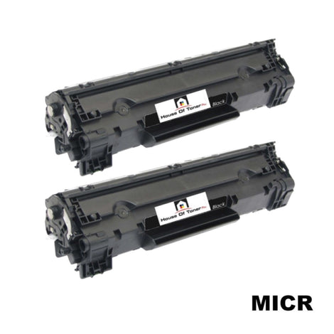 Compatible Toner Cartridge Replacement For HP CB436A (36A) Black (2K YLD) W/MICR (2-Pack)