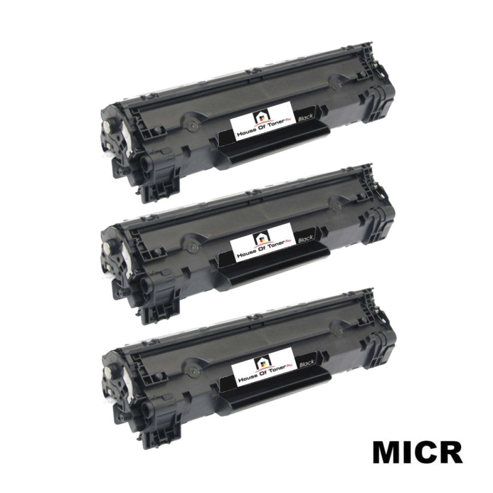 Compatible Toner Cartridge Replacement For HP CB436A (36A) Black (2K YLD) W/MICR (3-Pack)