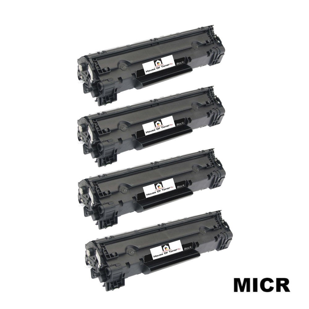 Compatible Toner Cartridge Replacement For HP CB436A (36A) Black (2K YLD) W/MICR (4-Pack)