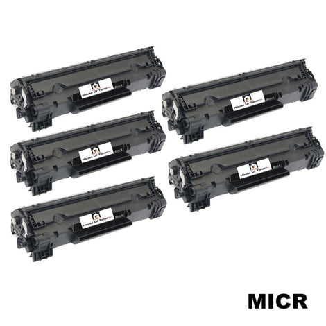 Compatible Toner Cartridge Replacement For HP CB436A (36A) Black (2K YLD) W/MICR (5-Pack)
