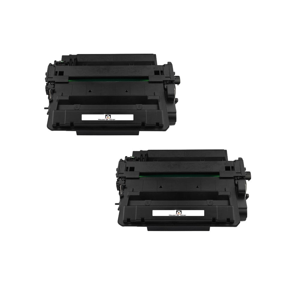 Compatible Toner Cartridge Replacement for HP CE255X (55X) High Yield Black (15K YLD) 2-Pack