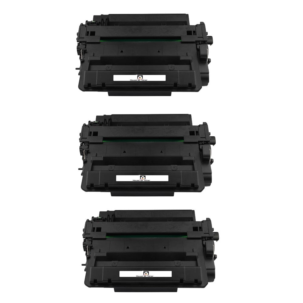 Compatible Toner Cartridge Replacement for HP CE255X (55X) High Yield Black (15K YLD) 3-Pack