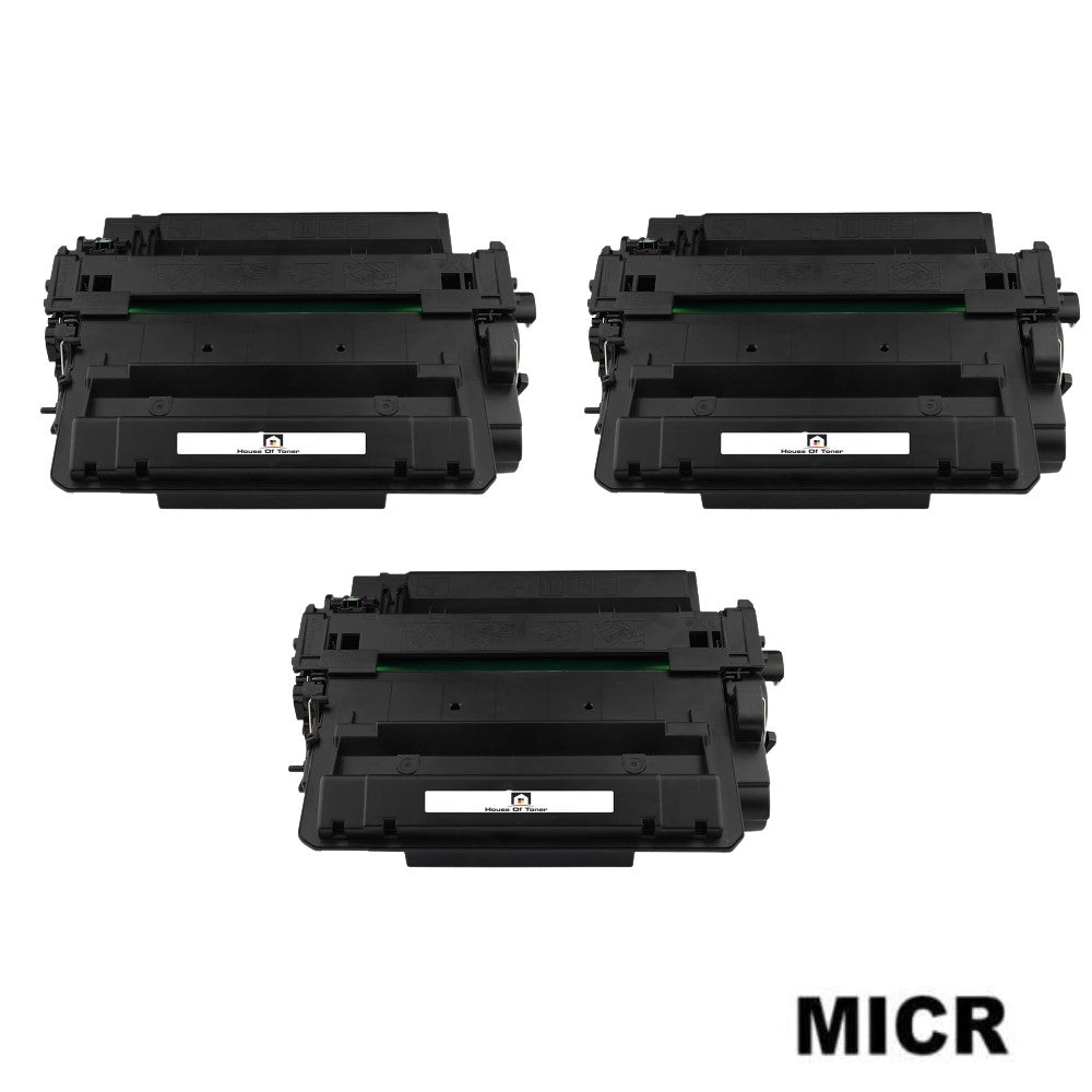 Compatible Toner Cartridge Replacement for HP CE255X (55X) High Yield Black (12.5K YLD) 3-Pack (W/MICR)