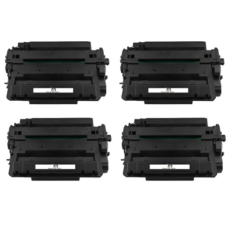 Compatible Toner Cartridge Replacement for HP CE255X (55X) High Yield Black (15K YLD) 4-Pack
