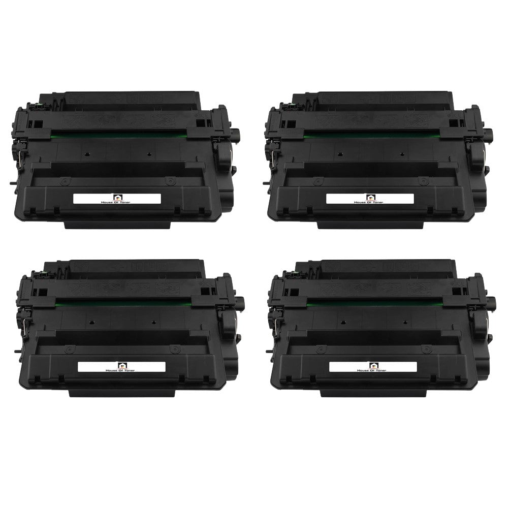 Compatible Toner Cartridge Replacement for HP CE255XJ (55X) High Yield Black (18K YLD) Jumbo (4-Pack)