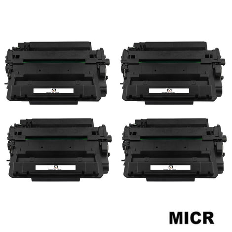 Compatible Toner Cartridge Replacement for HP CE255X (55X) High Yield Black (12.5K YLD) 4-Pack (W/MICR)