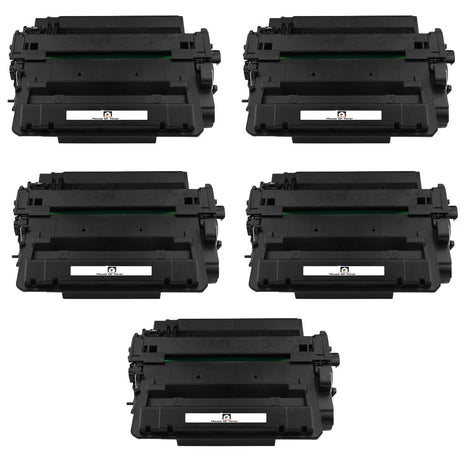 Compatible Toner Cartridge Replacement for HP CE255X (55X) High Yield Black (15K YLD) 5-Pack