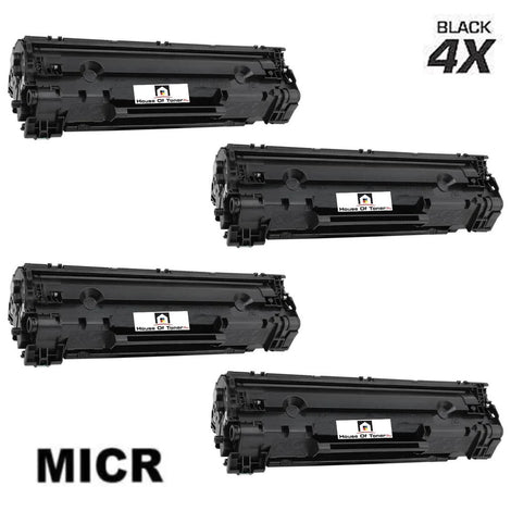 Compatible Toner Cartridge Replacement for HP CE278A (78A) Black (2.1K)  W/MICR (4-Pack)