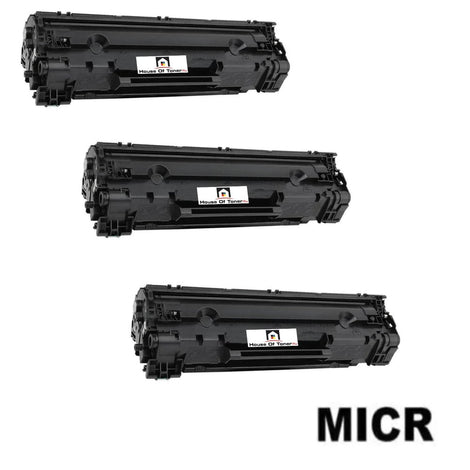Compatible Toner Cartridge Replacement for HP CE285A (85A) Black (1.6K) W/Micr (3-Pack)