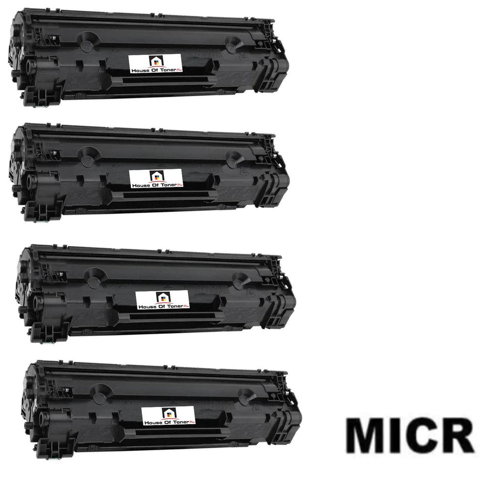 Compatible Toner Cartridge Replacement for HP CE285A (85A) Black (1.6K) W/Micr (4-Pack)