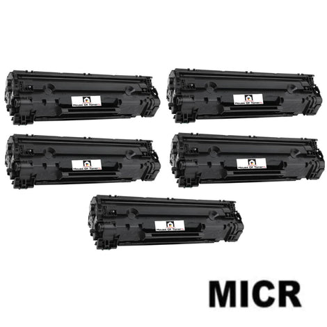 Compatible Toner Cartridge Replacement for HP CE285A (85A) Black (1.6K) W/Micr (5-Pack)
