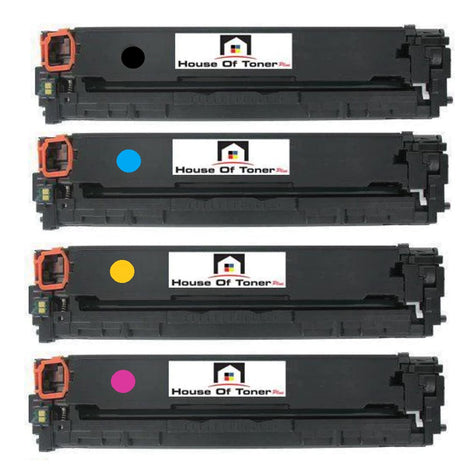 Compatible Toner Cartridge Replacement for HP CE320A, CE321A, CE322A, CE323A (128A) Black, Cyan, Yellow, Magenta (2K Black, 1.3K Color) 4-Pack