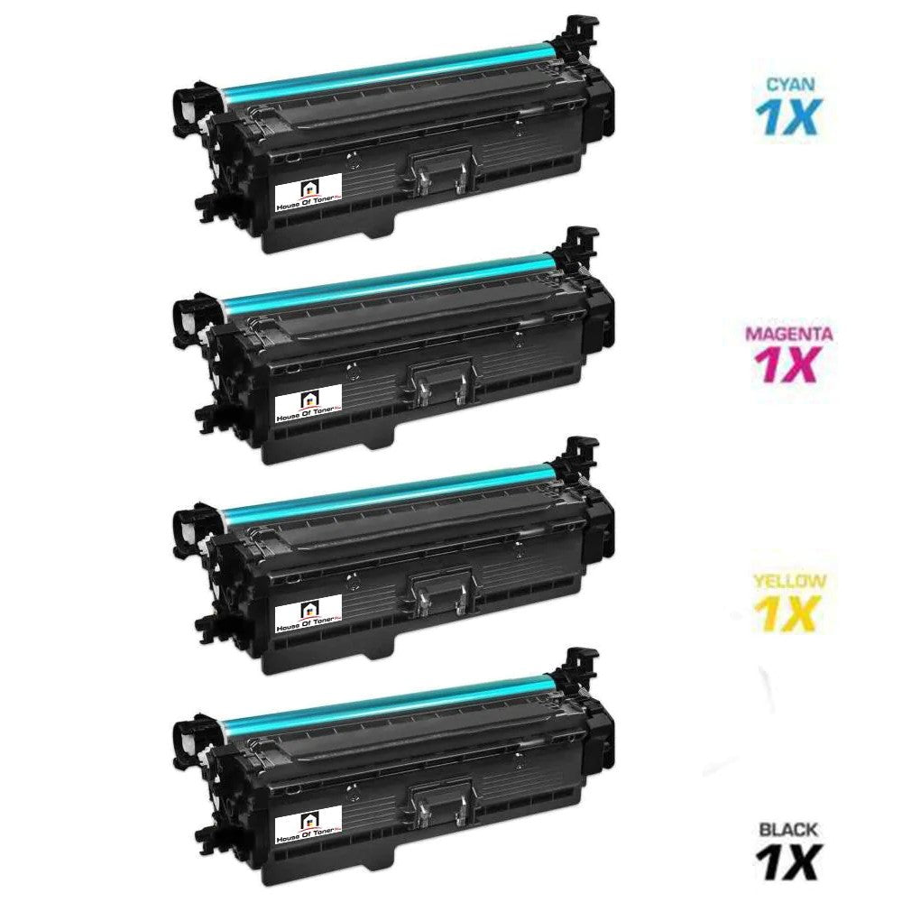 Compatible Toner Cartridge Replacement for HP CE400A, CE401A, CE402A, CE403A (507A) Black, Cyan, Magenta, Yellow (6K YLD) 4-Pack