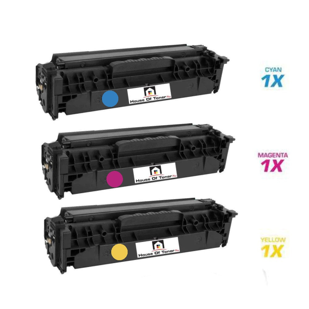 Compatible Toner Cartridge Replacement for HP CE411A, CE412A, CE413A (305A) Cyan, Magenta, Yellow (2.6K YLD) 3-Pack