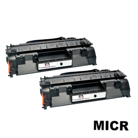 Compatible Toner Cartridge Replacement for HP CE505A (05A) Black (2.3K YLD) 2-Pack (W/MICR)