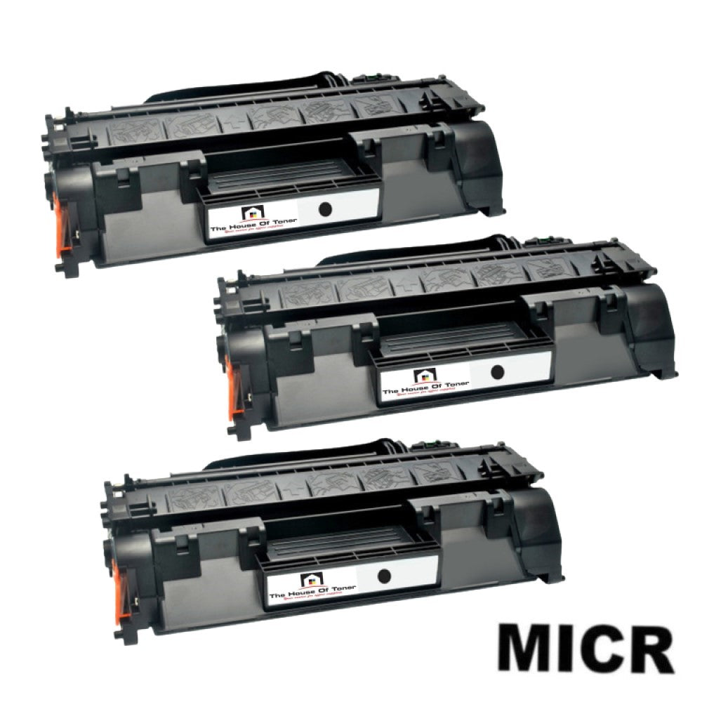 Compatible Toner Cartridge Replacement for HP CE505A (05A) Black (2.3K YLD) 3-Pack (W/MICR)