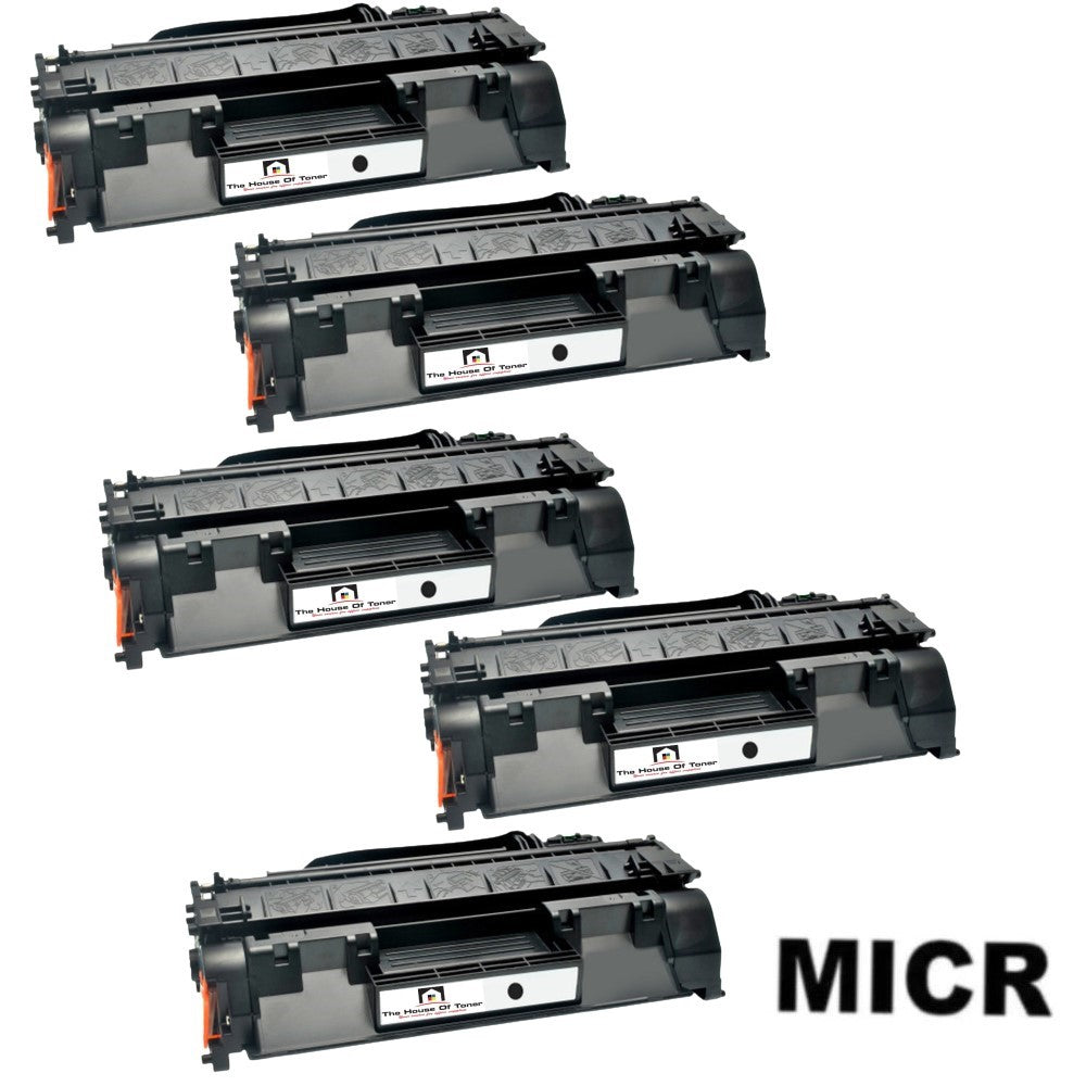 Compatible Toner Cartridge Replacement for HP CE505A (05A) Black (2.3K YLD) 5-Pack (W/MICR)