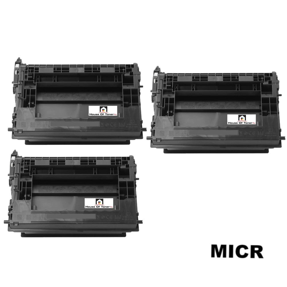 Compatible Toner Cartridge Replacement for HP CF237X (37X) High Yield Black (25K YLD) 3-Pack (W/MICR)