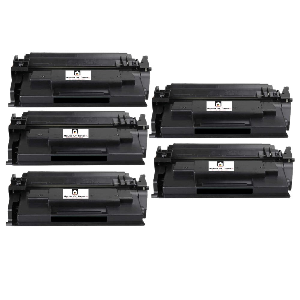 Compatible Toner Cartridge Replacement For HP CF258XOJ (58X) High Yield Jumbo BK (15K) (Used OEM Chip) 5-Pack