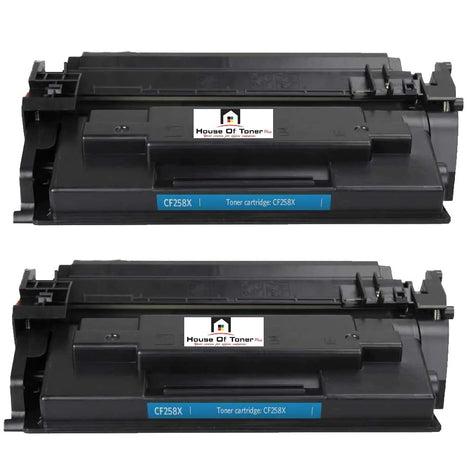 Compatible Toner Cartridge Replacement for HP CF258X (58X) High Yield Black (10K) 2-Pack (New Chip)