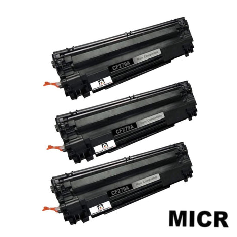Compatible Toner Cartridge Replacement for HP CF279A (79A) Black (1K YLD) W/Micr (3-Pack)