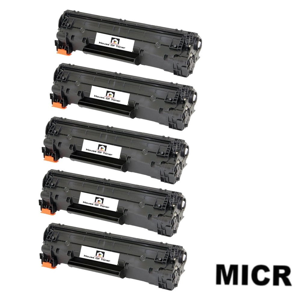 Compatible Toner Cartridge Replacement For HP CF283A (83A) Black (1.5K YLD) 5-Pack (W/Micr)