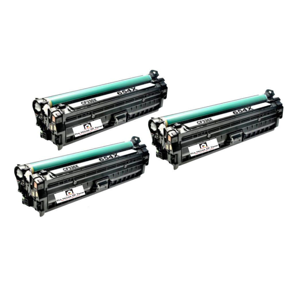 Compatible Toner Cartridge Replacement for HP CF330X (654X) High Yield Black (20K YLD) 3-Pack