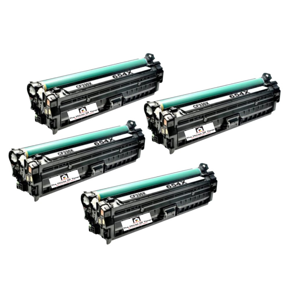Compatible Toner Cartridge Replacement for HP CF330X (654X) High Yield Black (20K YLD) 4-Pack