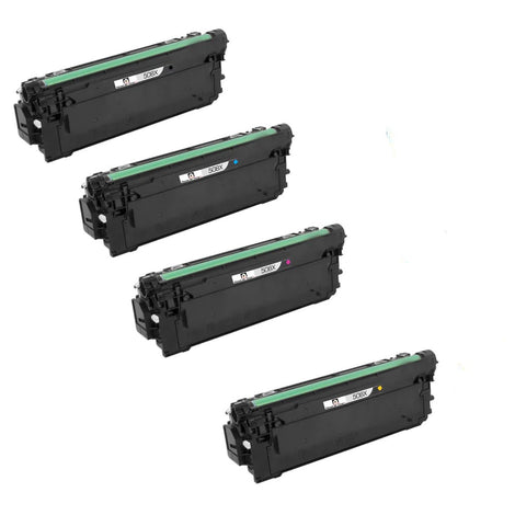 Compatible Toner Cartridge Replacement for HP CF360X, CF361X, CF363X, CF362X  (508X) High Yield Black, Cyan, Magenta, Yellow (12.5K YLD- Black, 9.5K YLD- Color) 4-Pack