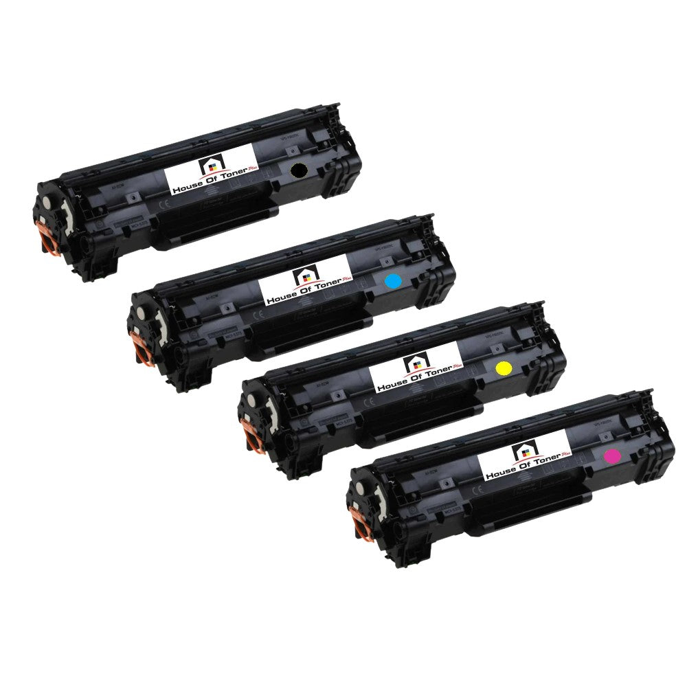 Compatible Toner Cartridge Replacement for HP CF400A, CF401A, CF402A, CF403A (201A) Black, Cyan, Yellow, Magenta (1.4K YLD- Black, 1.3K YLD-Color) 4-Pack