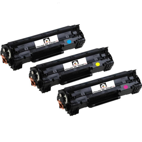 Compatible Toner Cartridge Replacement for HP CF401A, CF402A, CF403A (201A) Cyan, Yellow, Magenta (1.3K YLD) 3-Pack