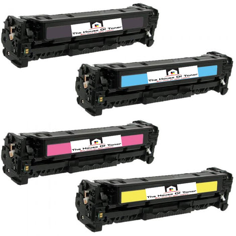 Compatible Toner Cartridge Replacement for HP CF410X, CF411X, CF412X, CF412X (410X) High Yield Black, Cyan, Magenta, Yellow (6.5K YLD) 4-Pack