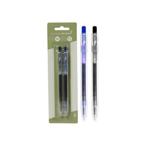 CI200 Eco Retractable Gel Pen, Black/Blue (2Pk)