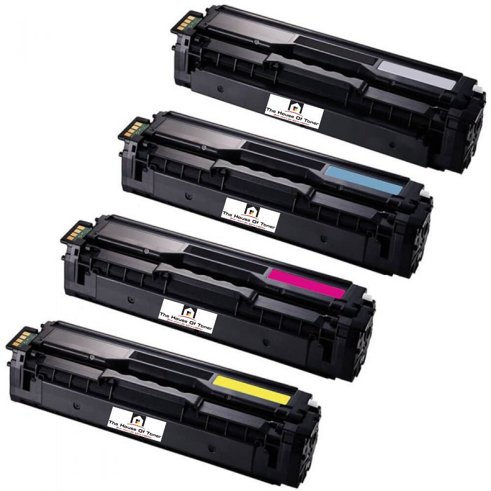 Compatible Toner Cartridge Replacement for SAMSUNG CLT-K504S, CLT-Y504S, CLT-M504S, CLT-C504S (CLTK504S, CLTY504S, CLTM504S, CLTC504S) Black, Cyan, Yellow, Magenta (2.5K YLD) 4-Pack