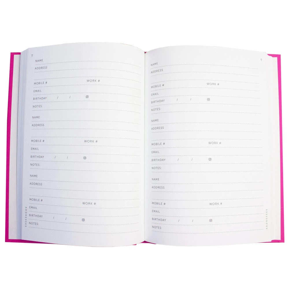 CS145 192 Page Hot Pink Address/Contact Journal