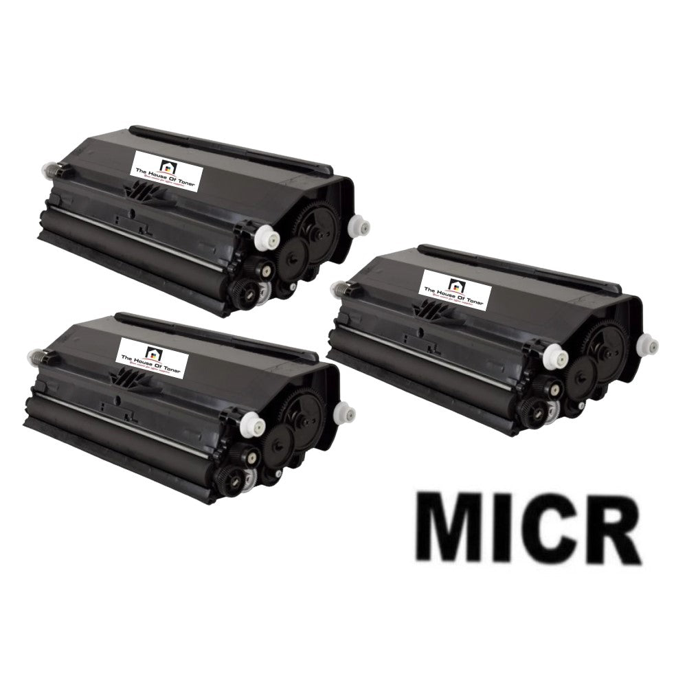Compatible Toner Cartridge Replacement for Lexmark E460X21A (Black) 15K YLD (W/MICR) 3-Pack