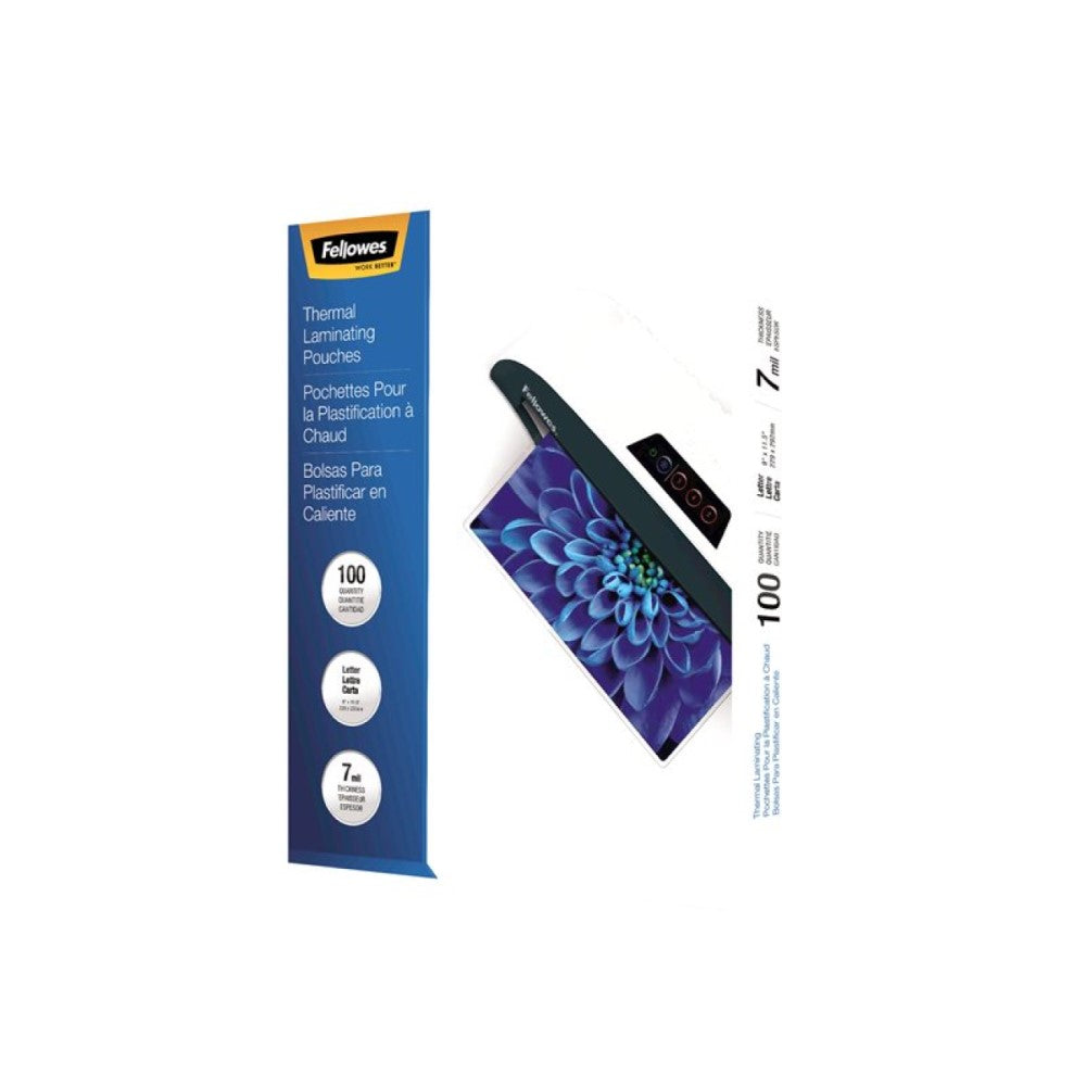 FEL52041 Fellowes Letter - 100-pack - clear - clear - 9 in x 11.5 in glossy laminating pouches