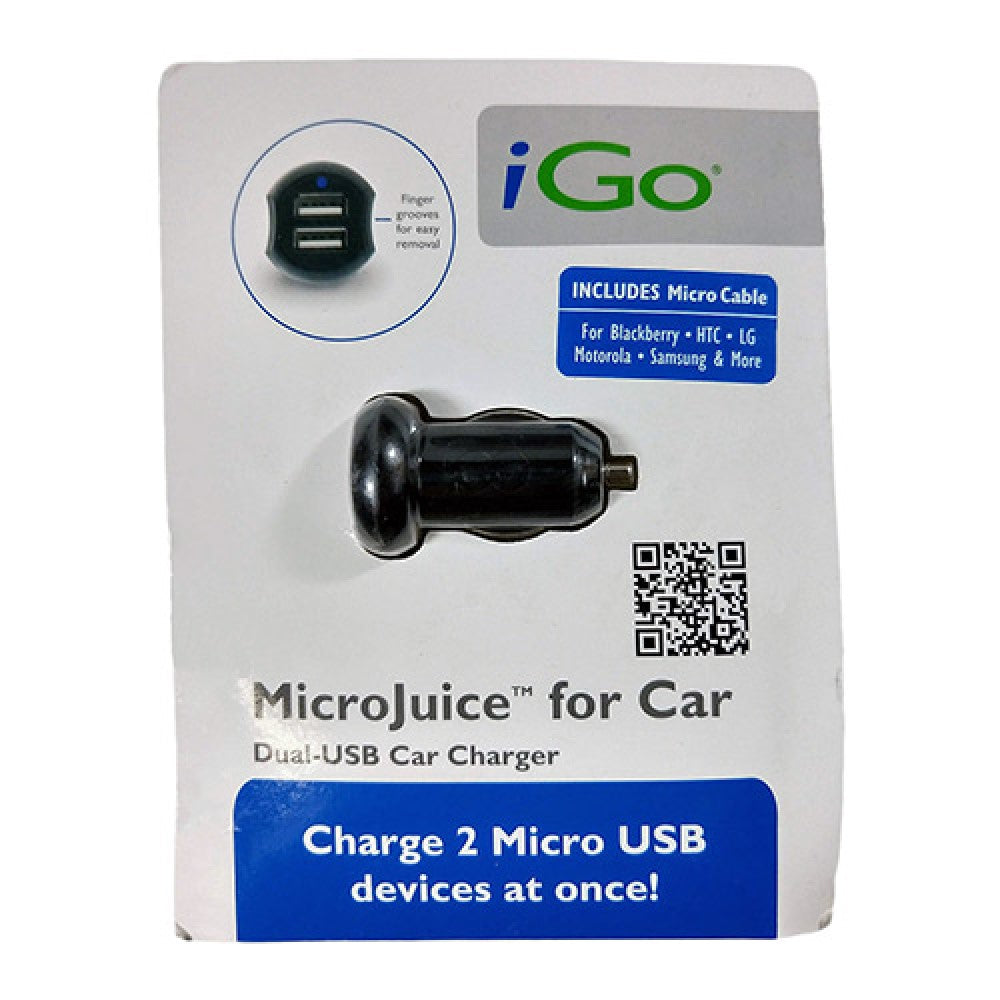 IGOBN00289 IGO BN00289 MICROJUICE LQ-DUAL USB CAR CHARGER