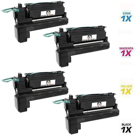 LEXMARK C792 Toner Set for C792DE, C792DHE, C792DTE and C792E (COMPATIBLE) 4 PACK