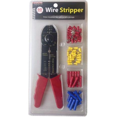 MP158 Red Handle Wire Stripper with 60 Terminals
