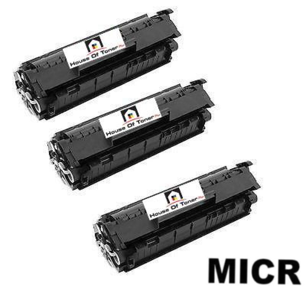 Compatible Toner Cartridge Replacement for HP Q2612A (12A) Black (2K YLD) 3-Pack ( W/MICR)
