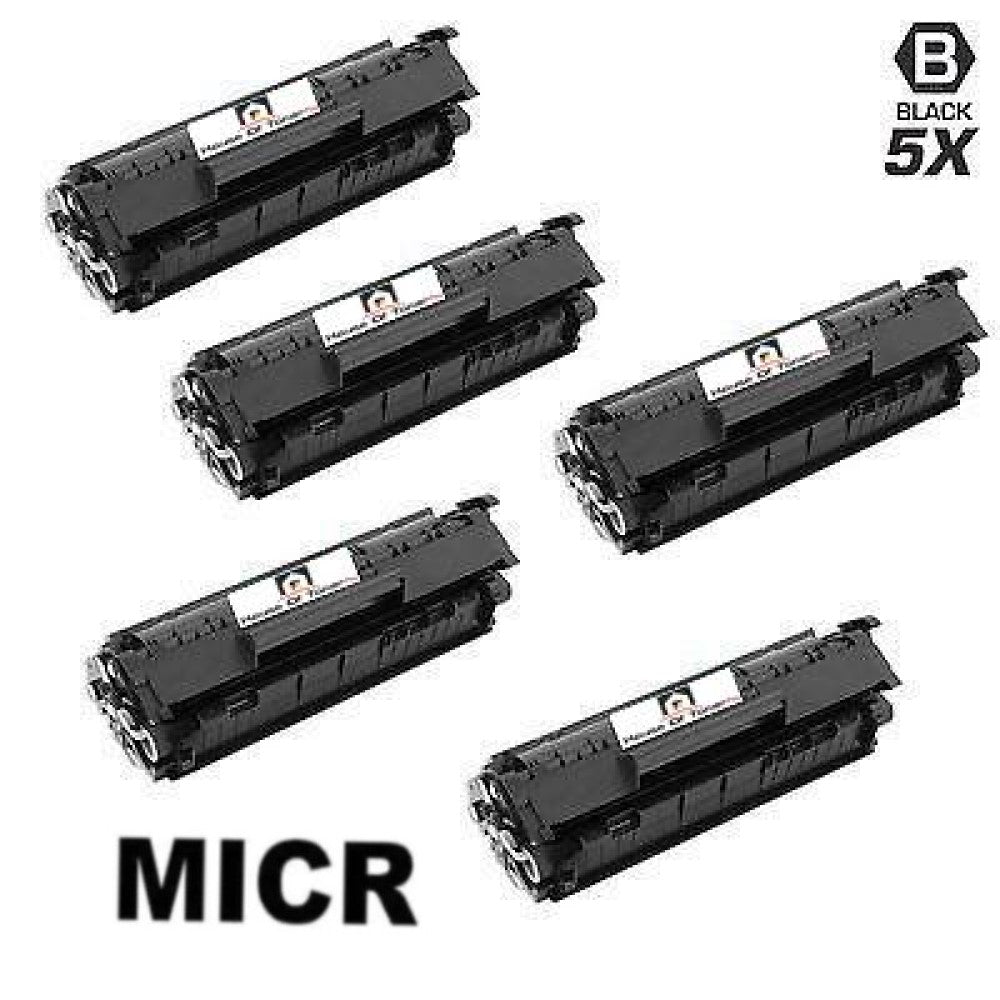 Compatible Toner Cartridge Replacement for HP Q2612A (12A) Black (2K YLD) 5-Pack ( W/MICR)