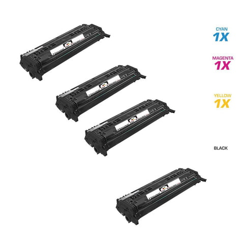 Compatible Toner Cartridge Replacement for HP Q6000A, Q6001A, Q6002A, Q6003A (124A) Black, Cyan, Yellow, Magenta (2K YLD) 4-Pack