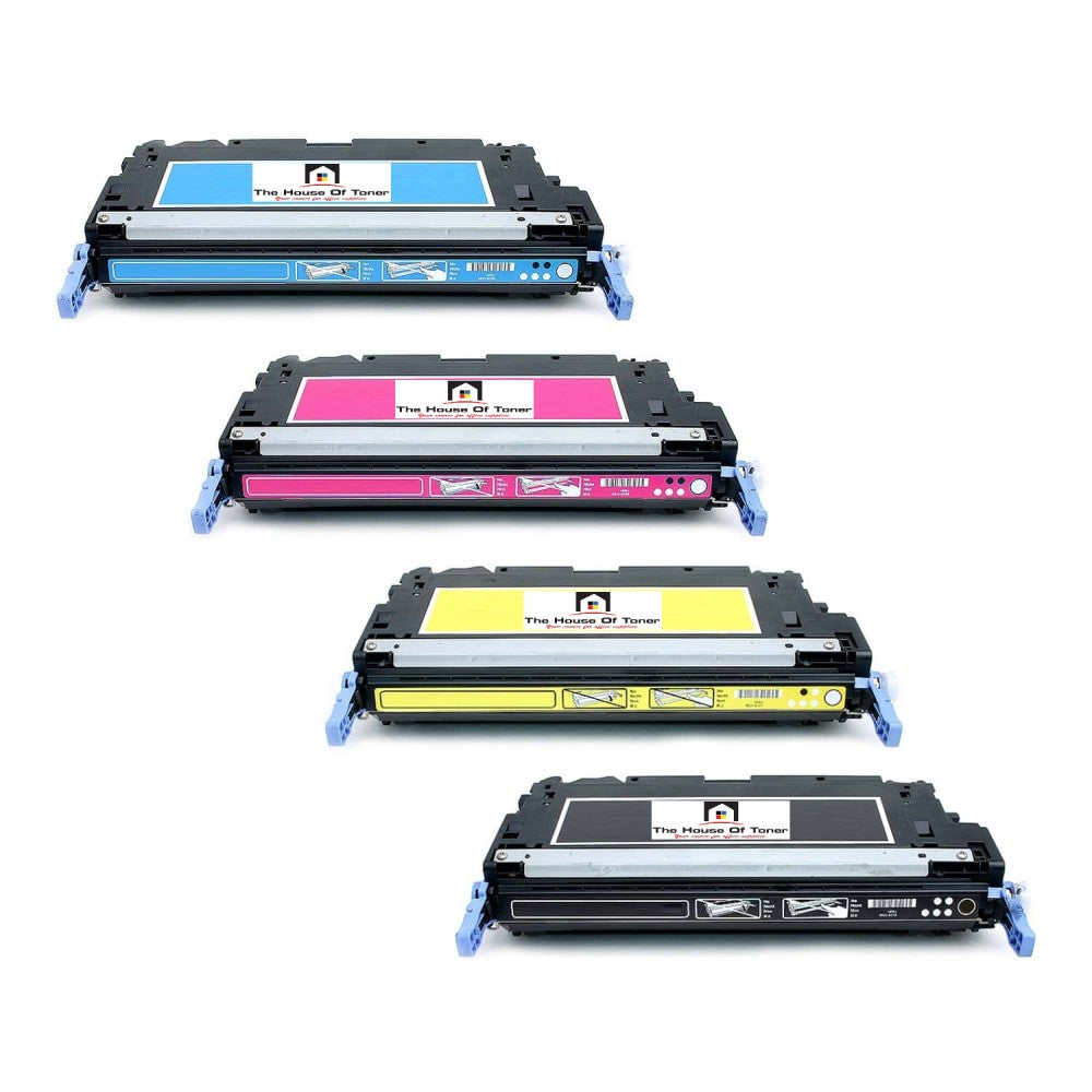 Compatible Toner Cartridge Replacement for HP Q6470A, Q6471A, Q6472A, Q6473A  (501A) Black, Cyan, Magenta, Yellow (4K YLD) 4-Pack