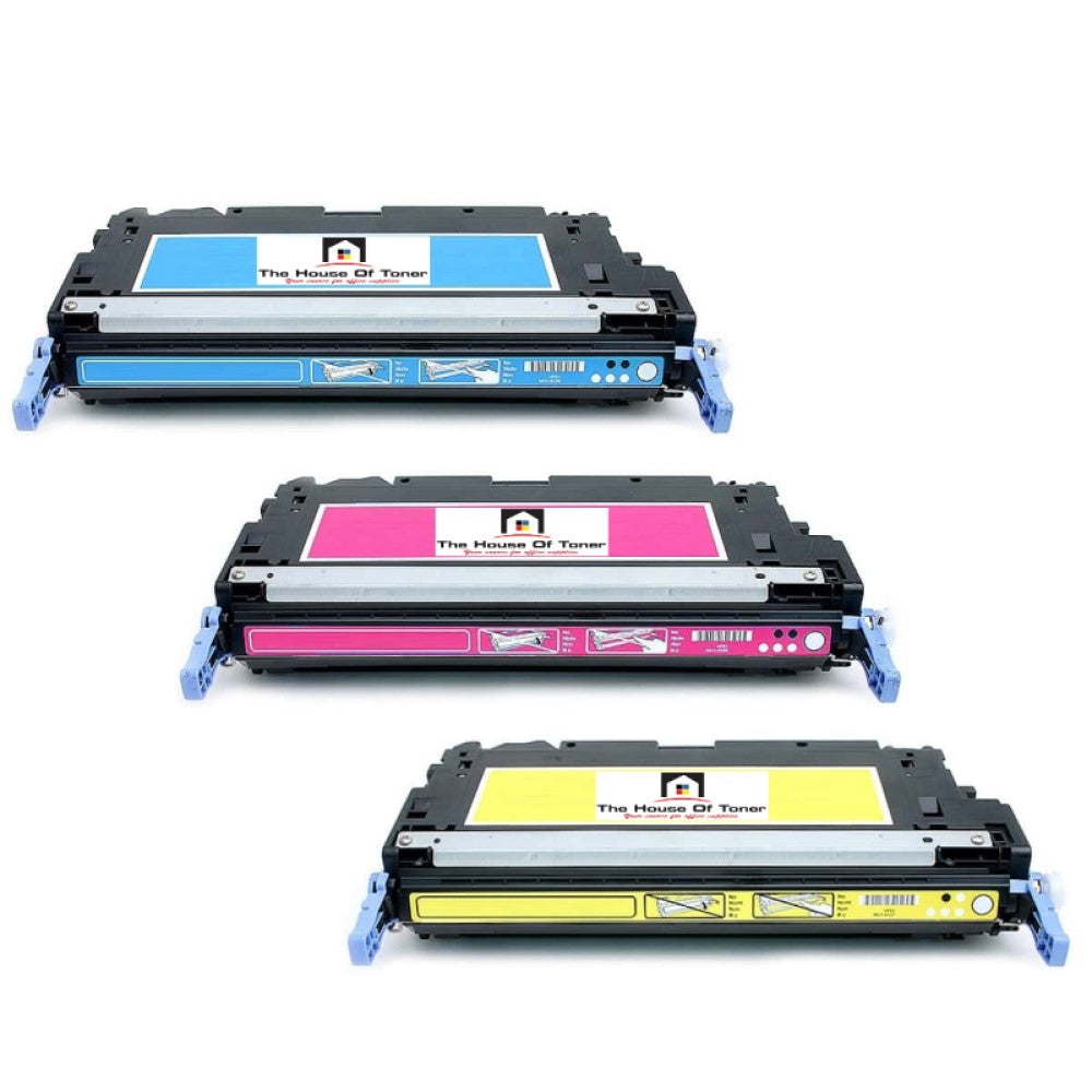 Compatible Toner Cartridge Replacement for HP Q6471A, Q6472A, Q6473A  (501A) Cyan, Magenta, Yellow (4K YLD) 3-Pack