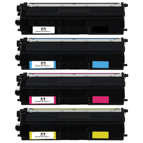 Compatible Toner Cartridge Replacement for BROTHER TN433C; TN433Y; TN433M; TN433BK (TN-433C; TN-433Y; TN-433M; TN-433BK) High Yield Magenta, Cyan, Yellow, Black (4-Pack)