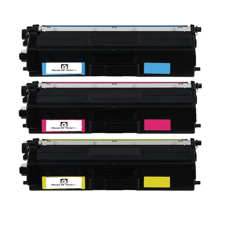 Compatible Toner Cartridge Replacement for BROTHER TN433C; TN433Y; TN433M (TN-433C; TN-433Y; TN-433M) High Yield Magenta, Cyan, Yellow (3-Pack)